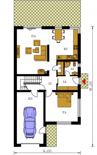Mirror image | Floor plan of ground floor - TREND 266